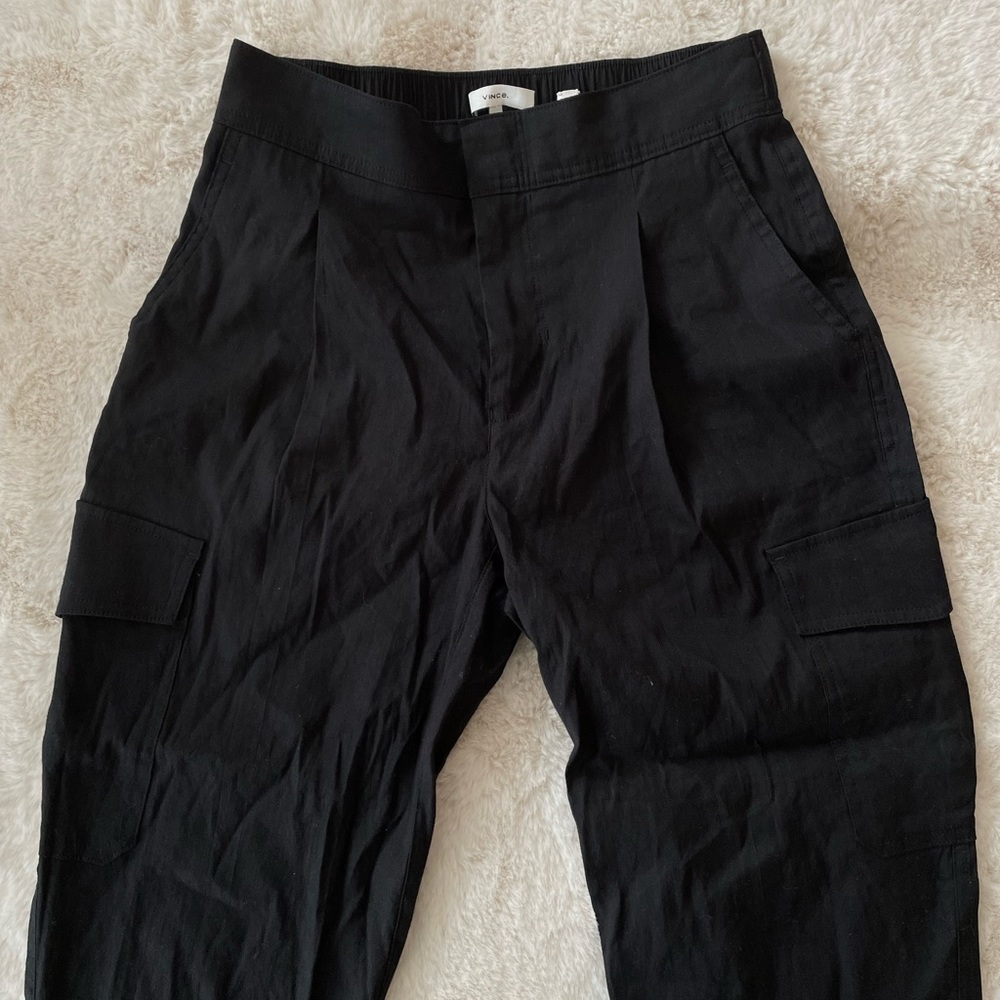 VINCE Black Cargo Pants